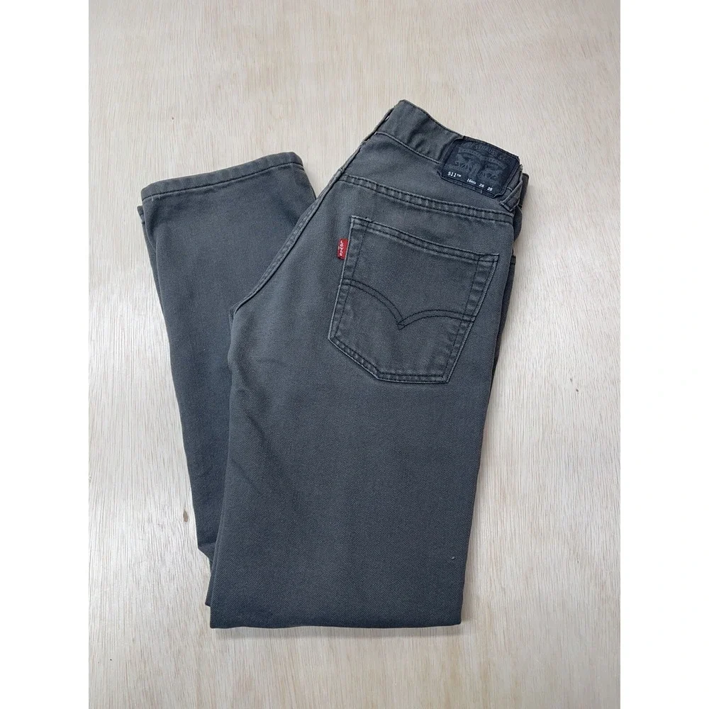 Levi's 511 slim dark Gray wash 16‎ Regular 28x28 Boys Denim Jeans